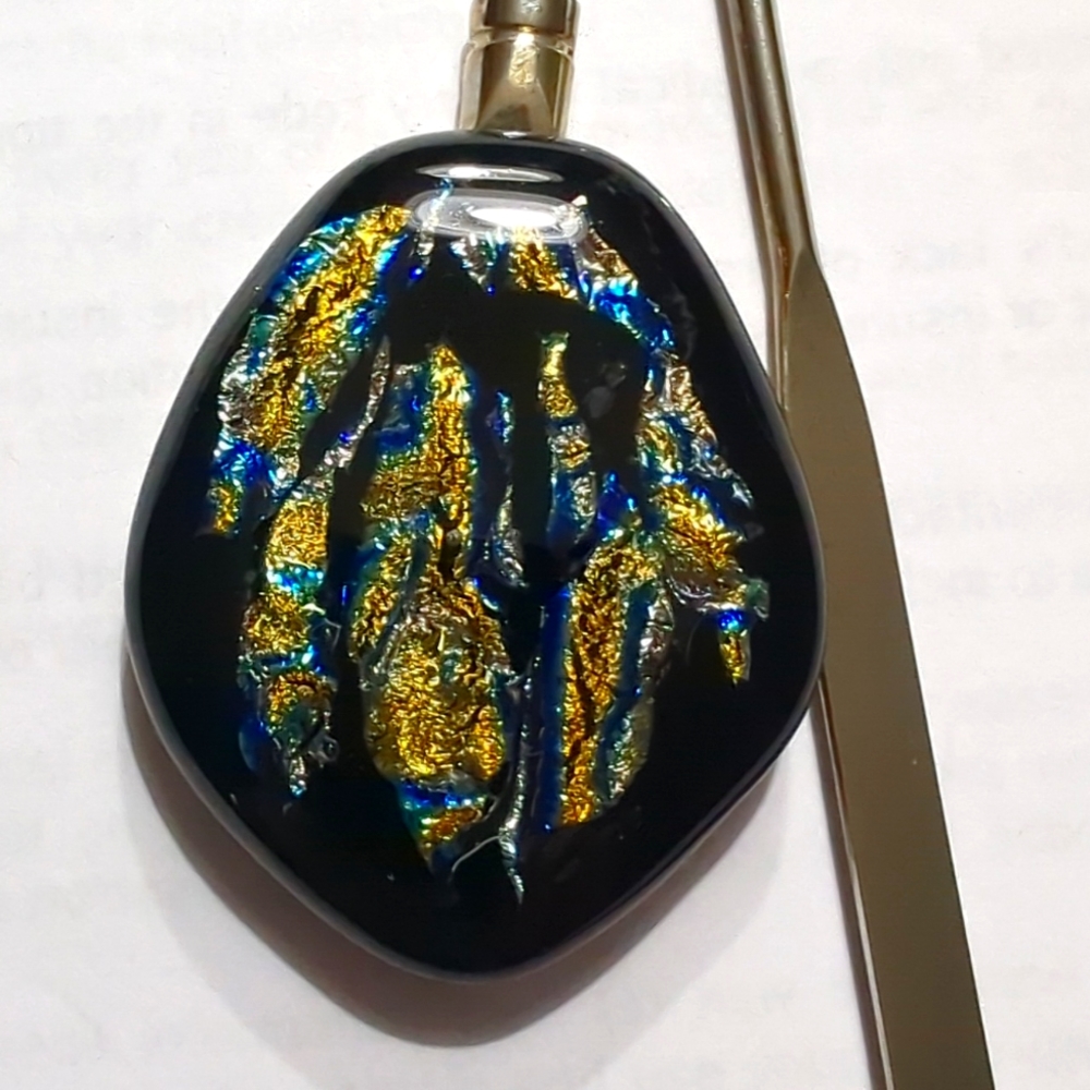 Dicrohic Glass Silver bookmark